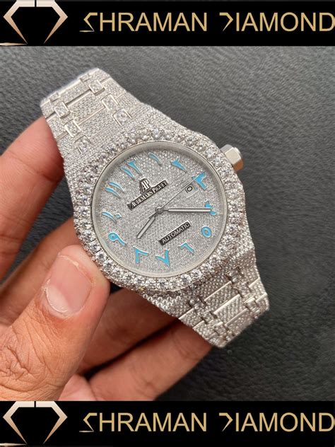 fake diamond watch ebay|moissanite diamond watch hip hop.